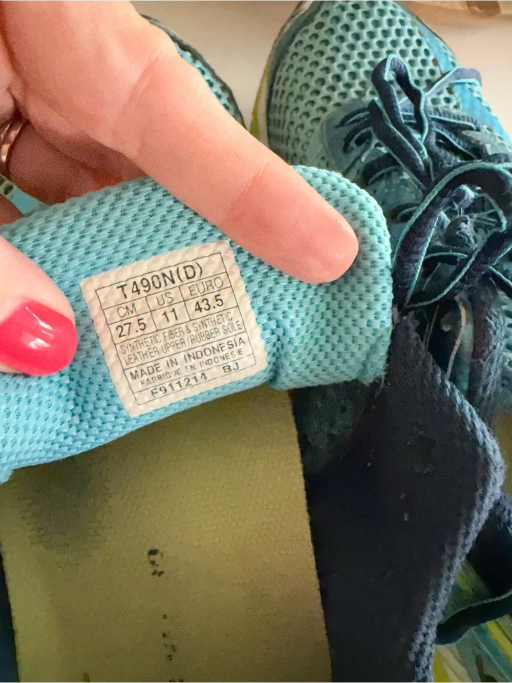 Asics Gel-Cumulus Athletic Shoes - Teal & Lime